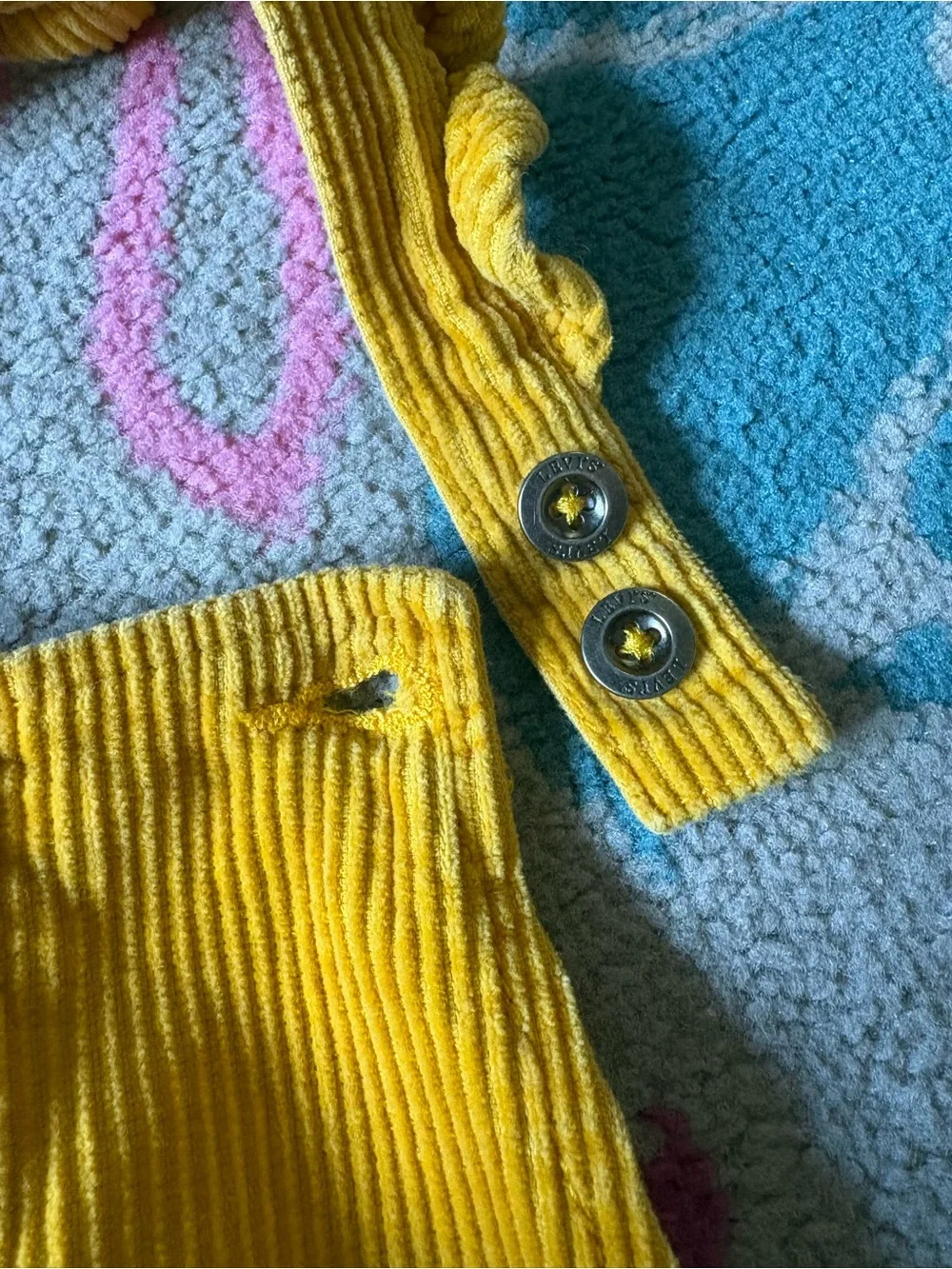 Levi’s Mustard Yellow Corduroy Jumper Overall Dress